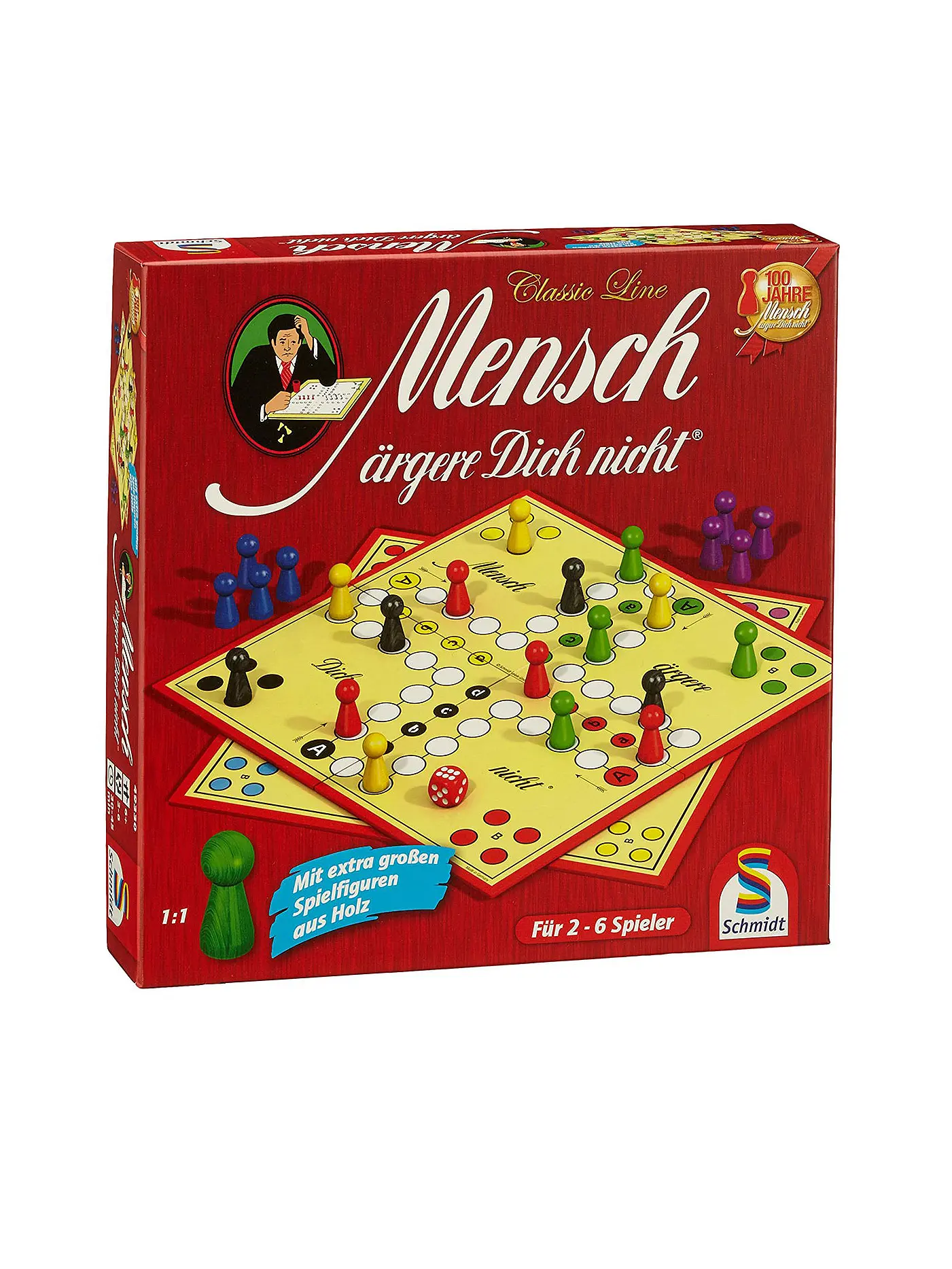 SCHMIDT-SPIELE | Brettspiel - Mensch ärgere dich nicht (große Figuren) | 